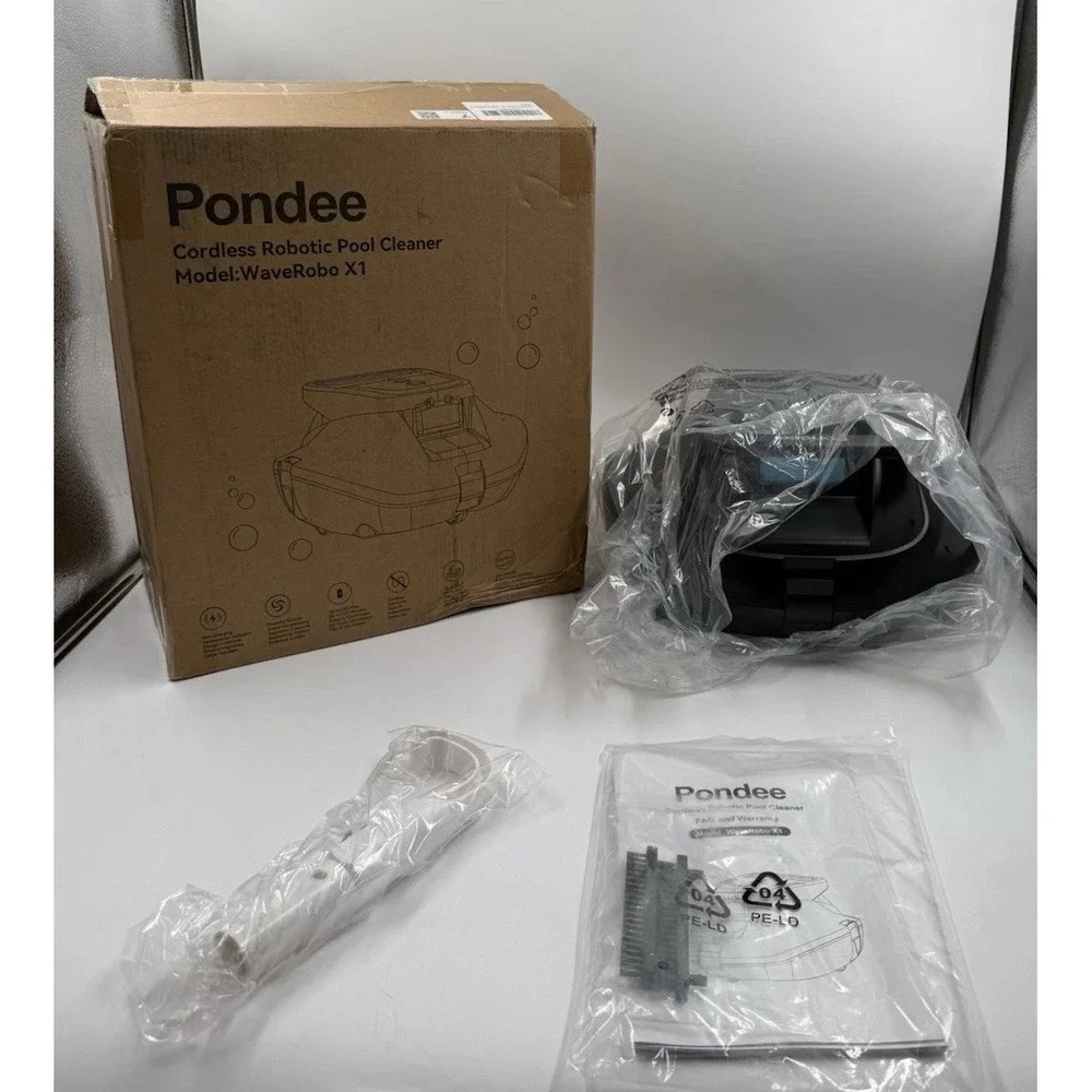 Poundee X1 Robotic‎ Pool Vacuum Cordless Pool Cleaner With 120mins No Charger